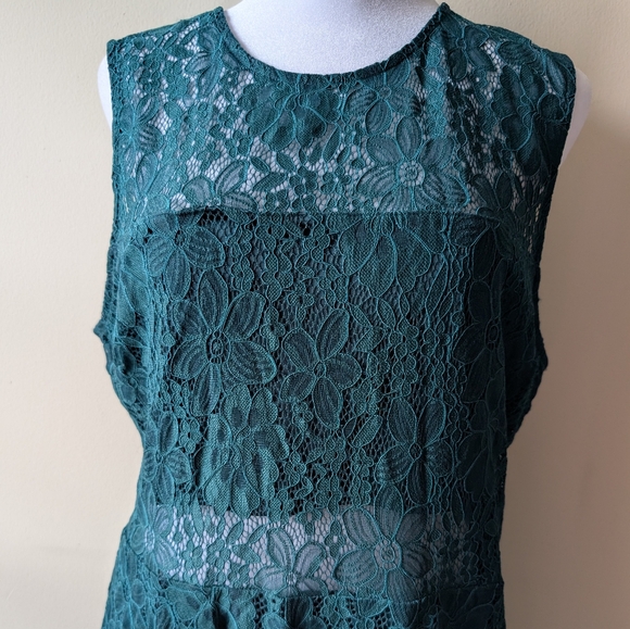 Lulu's Women's Green Lace Mini Dress - Picture 2 of 3